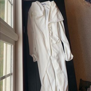 White cotton trench coat